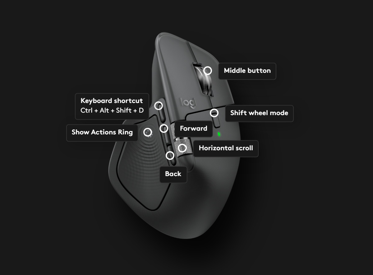 Discovery hotkey assigned to MX Master 4 mouse